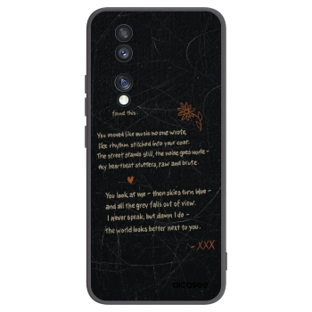 Picasee silikonski črni ovitek za Honor 70 - POET