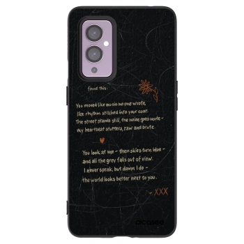 Picasee silikonski črni ovitek za OnePlus 9 - POET