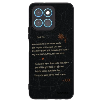 Picasee silikonski črni ovitek za Honor X8 5G - POET