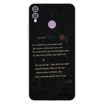 Picasee silikonski prozorni ovitek za Honor 8X - POET