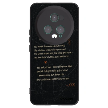 Picasee silikonski črni ovitek za Honor Magic5 Pro - POET