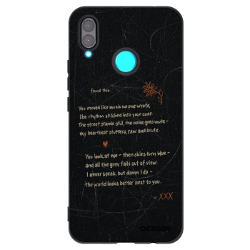 Picasee silikonski črni ovitek za Huawei Nova 3 - POET