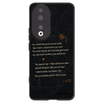 Picasee silikonski črni ovitek za Honor 90 5G - POET