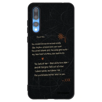 Picasee silikonski črni ovitek za Huawei P20 Pro - POET