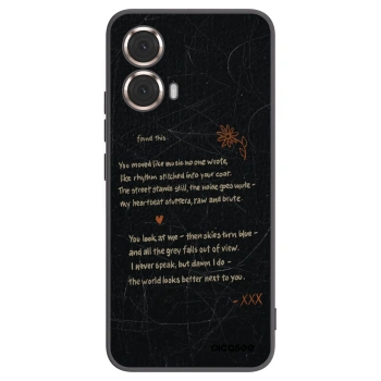 Picasee silikonski črni ovitek za Motorola Moto G85 - POET