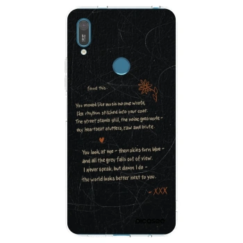 Picasee silikonski prozorni ovitek za Huawei Y7 2019 - POET