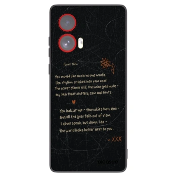 Picasee silikonski črni ovitek za Motorola Edge 50 Fusion - POET