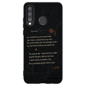 Picasee silikonski črni ovitek za Huawei P30 Lite - POET
