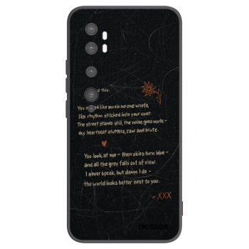 Picasee silikonski črni ovitek za Xiaomi Mi Note 10 (Pro) - POET