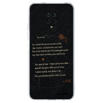 Picasee silikonski prozorni ovitek za Xiaomi Redmi Note 9S - POET