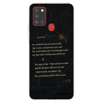 Picasee silikonski prozorni ovitek za Samsung Galaxy A21s - POET