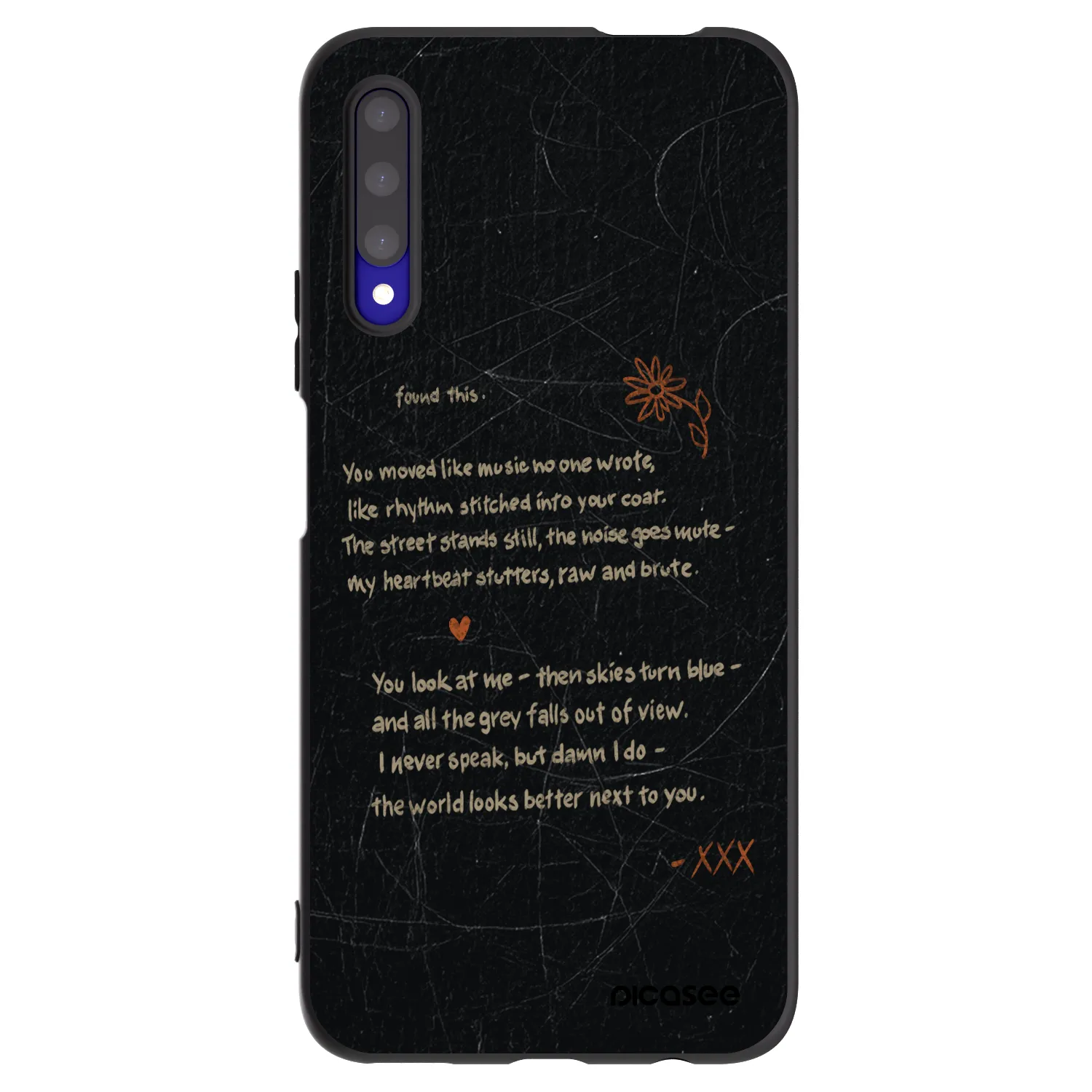 Picasee silikonski črni ovitek za Honor 9X Pro - POET