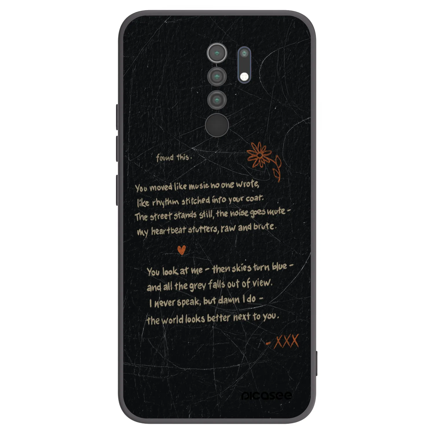 Picasee silikonski črni ovitek za Xiaomi Redmi 9 - POET