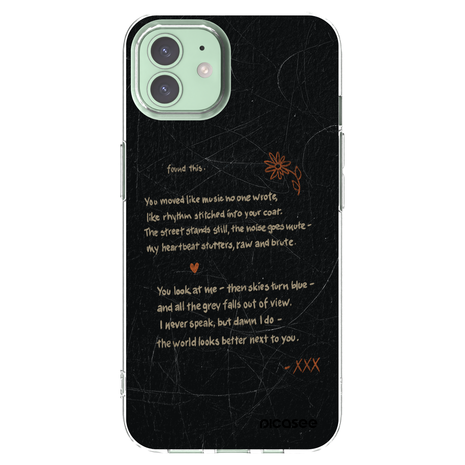 Picasee silikonski prozorni ovitek za Apple iPhone 12 - POET