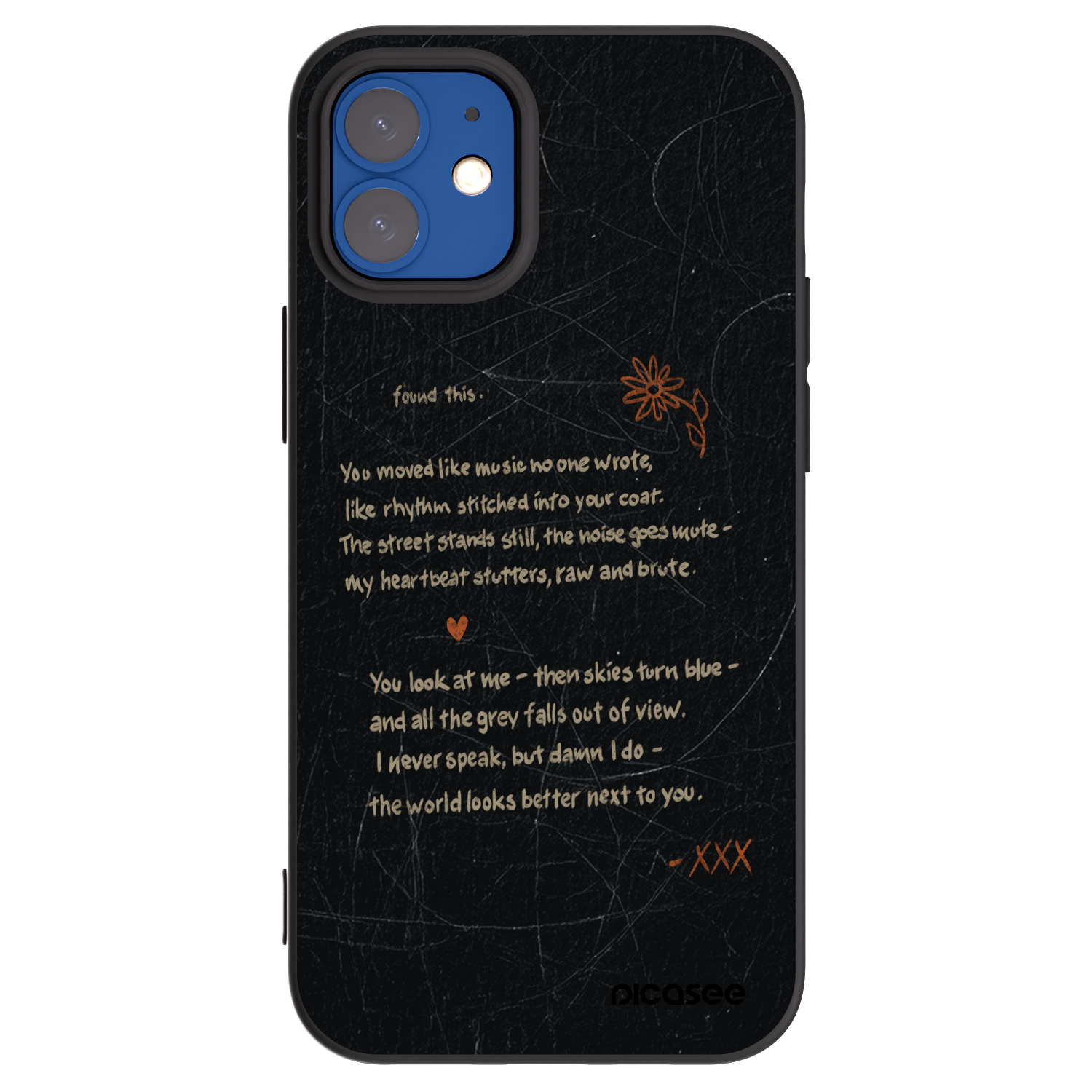 Picasee silikonski črni ovitek za Apple iPhone 12 mini - POET