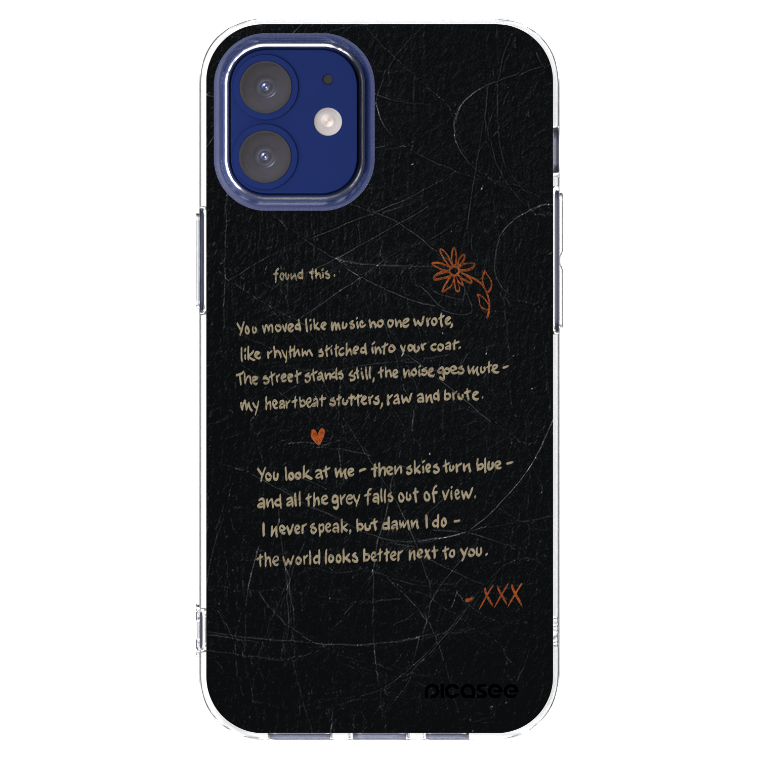 Picasee silikonski prozorni ovitek za Apple iPhone 12 mini - POET