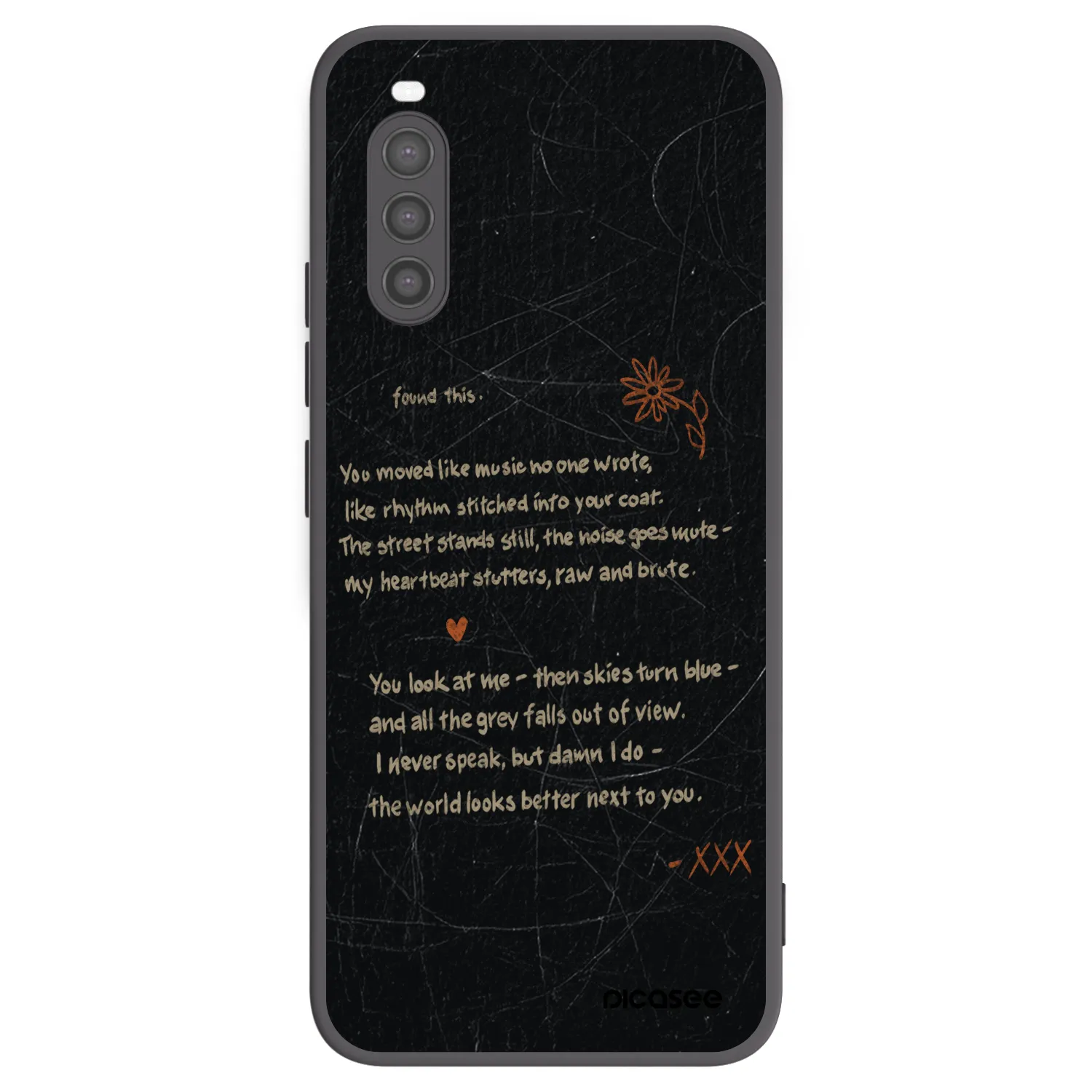 Picasee silikonski črni ovitek za Sony Xperia 10 II - POET