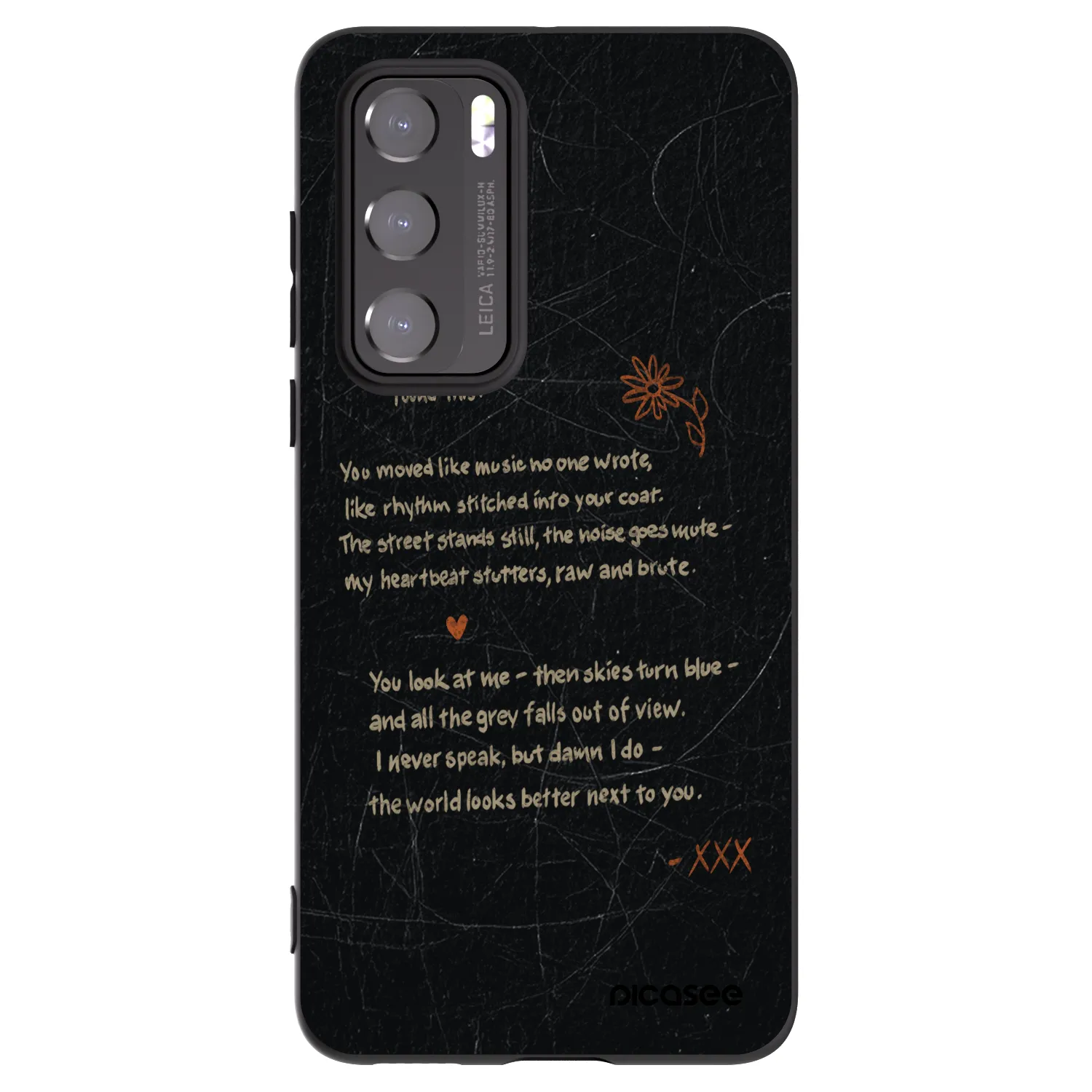 Picasee silikonski črni ovitek za Huawei P40 - POET