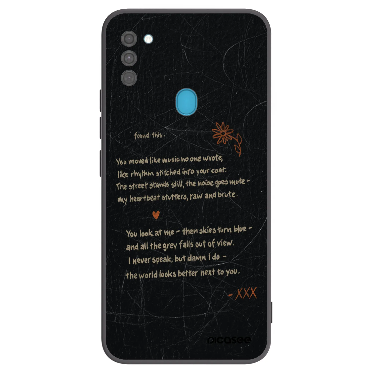 Picasee silikonski črni ovitek za Samsung Galaxy M11 - POET