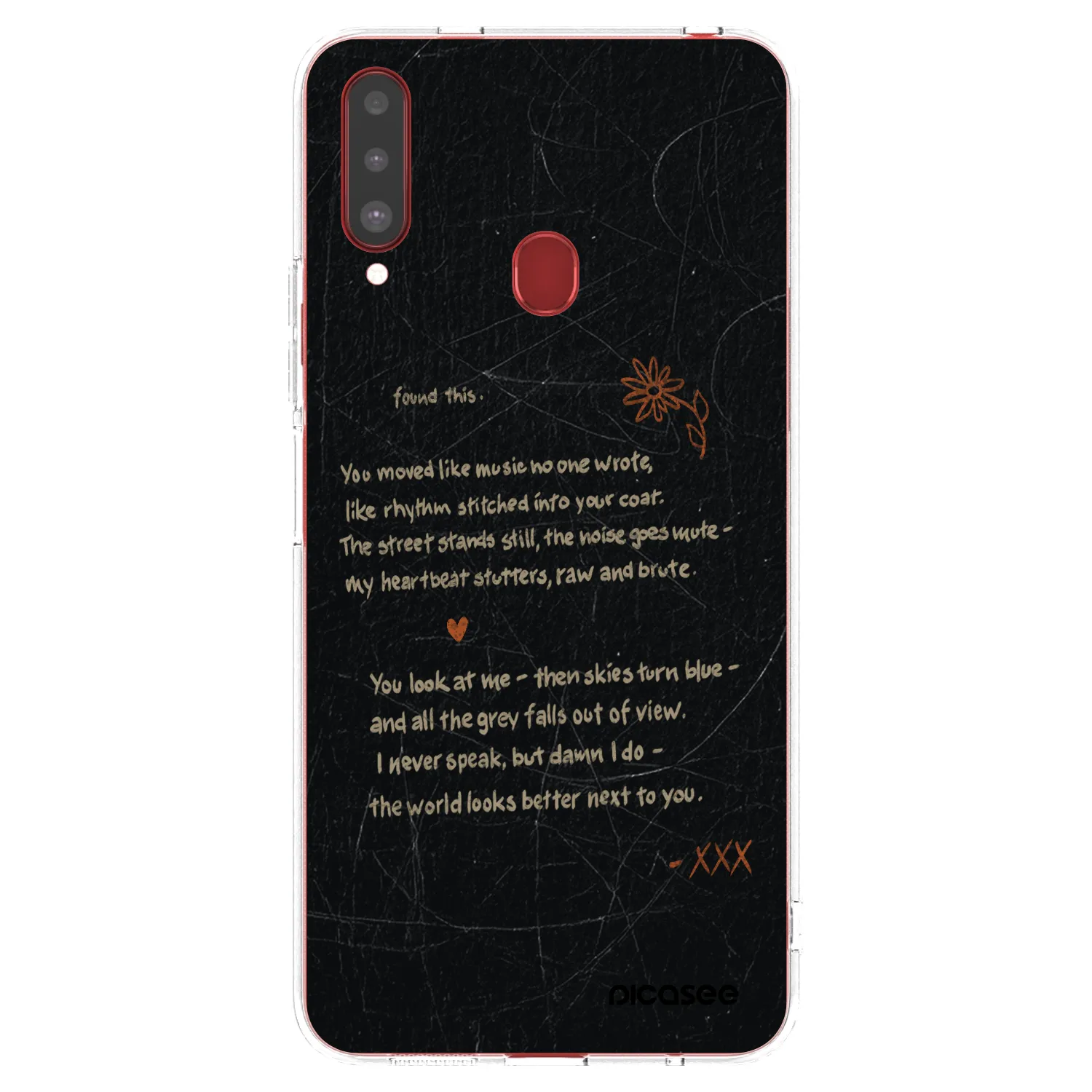 Picasee silikonski prozorni ovitek za Samsung Galaxy A20s - POET