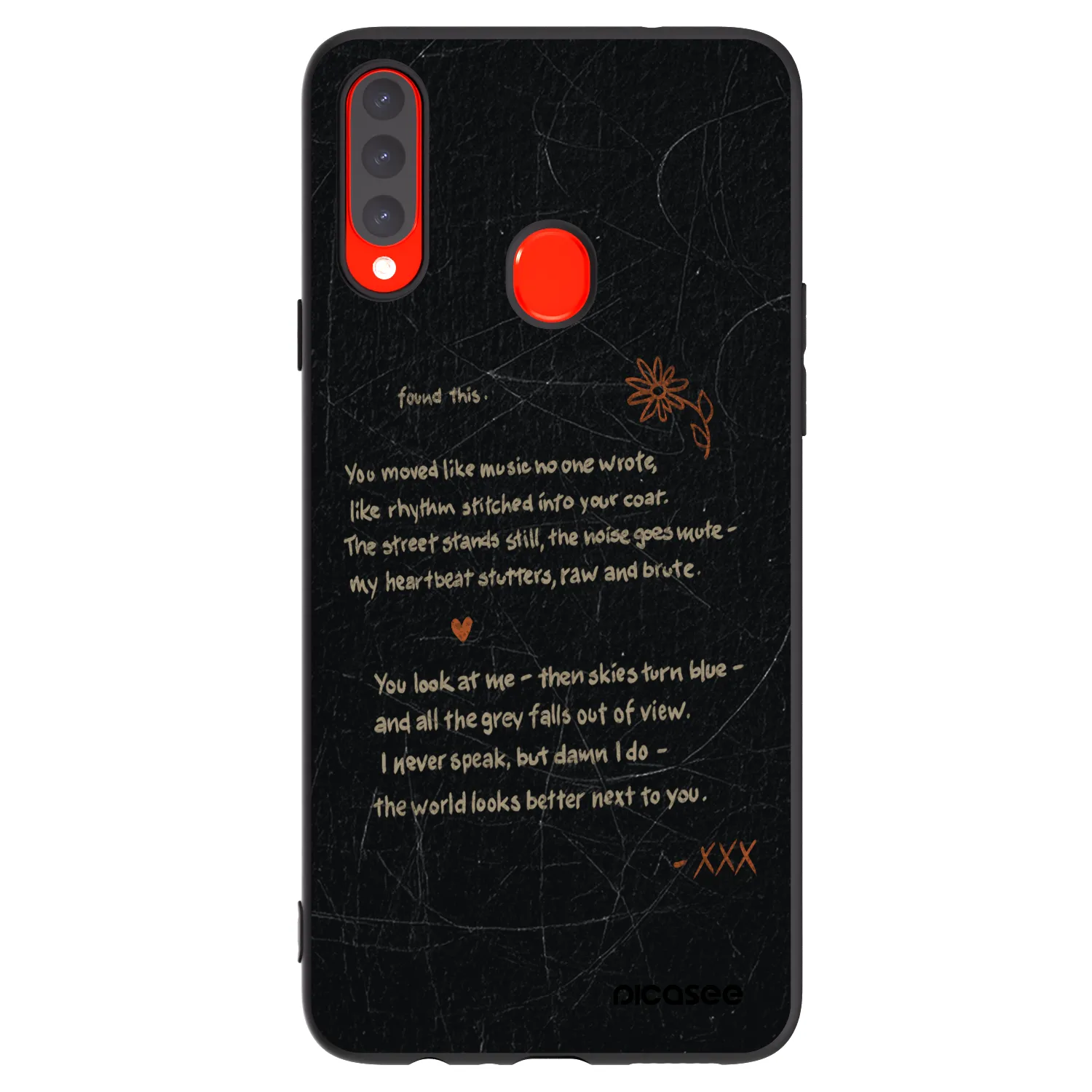 Picasee silikonski črni ovitek za Samsung Galaxy A20s - POET