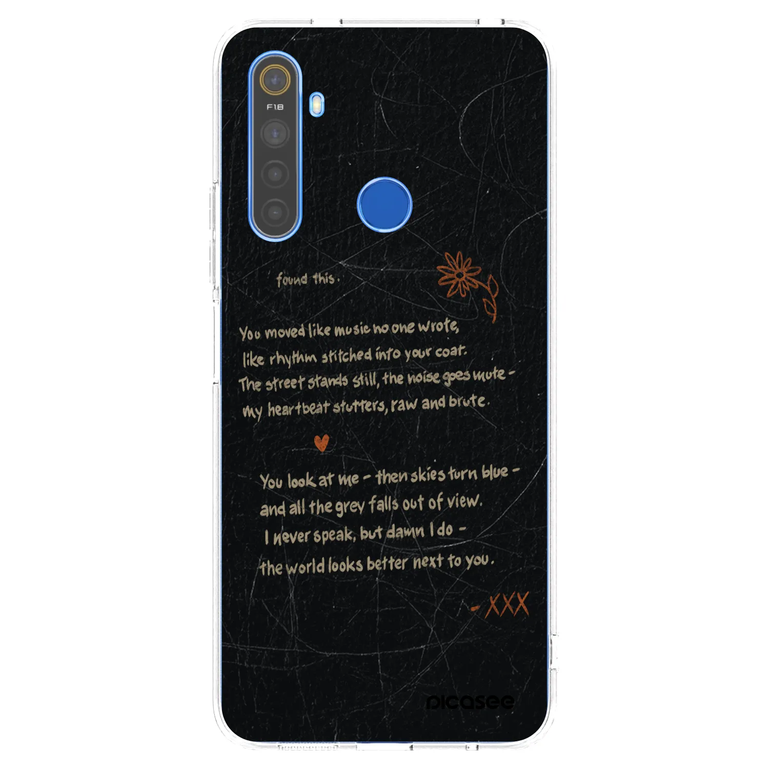 Picasee silikonski prozorni ovitek za Realme 5 - POET