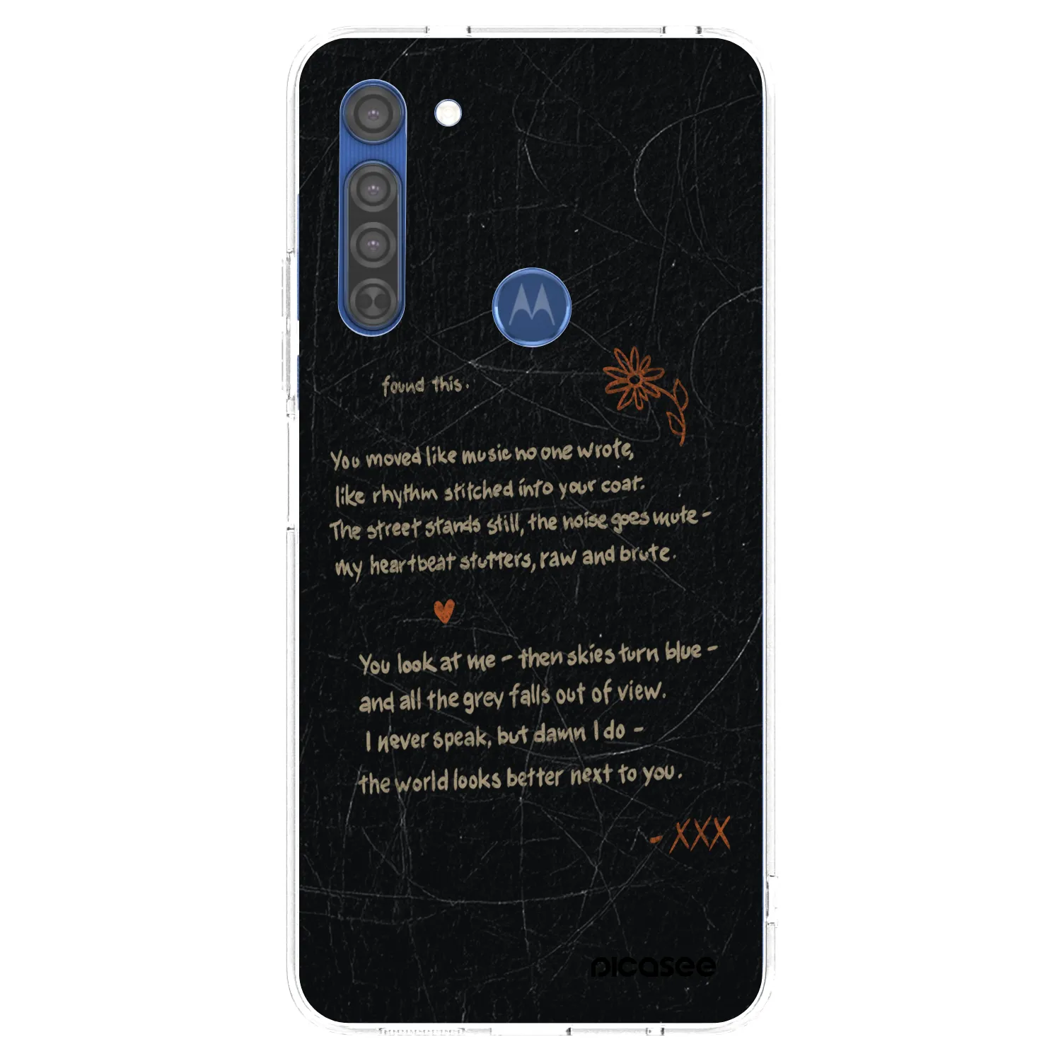 Picasee silikonski prozorni ovitek za Motorola Moto G8 - POET