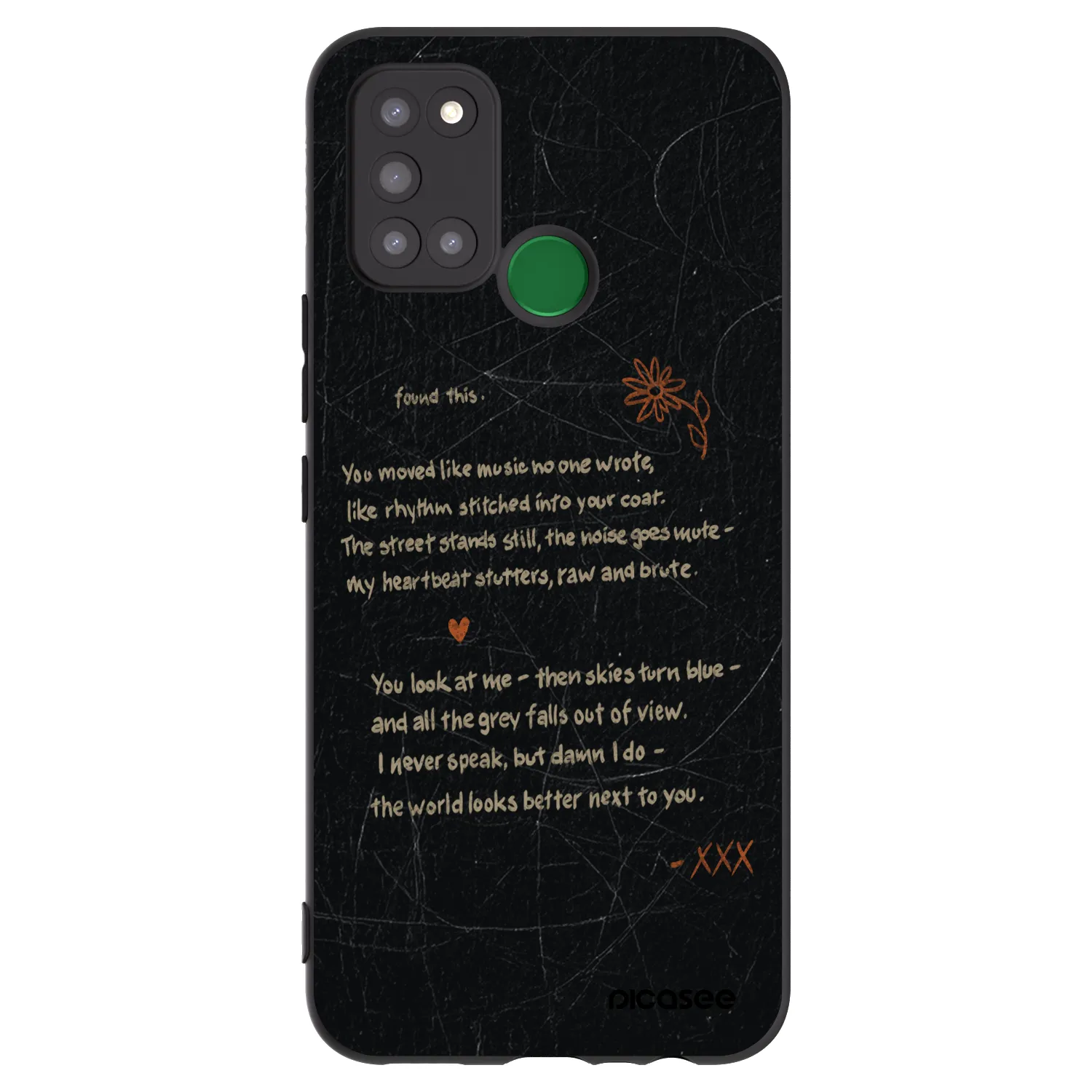 Picasee silikonski črni ovitek za Realme 7i - POET