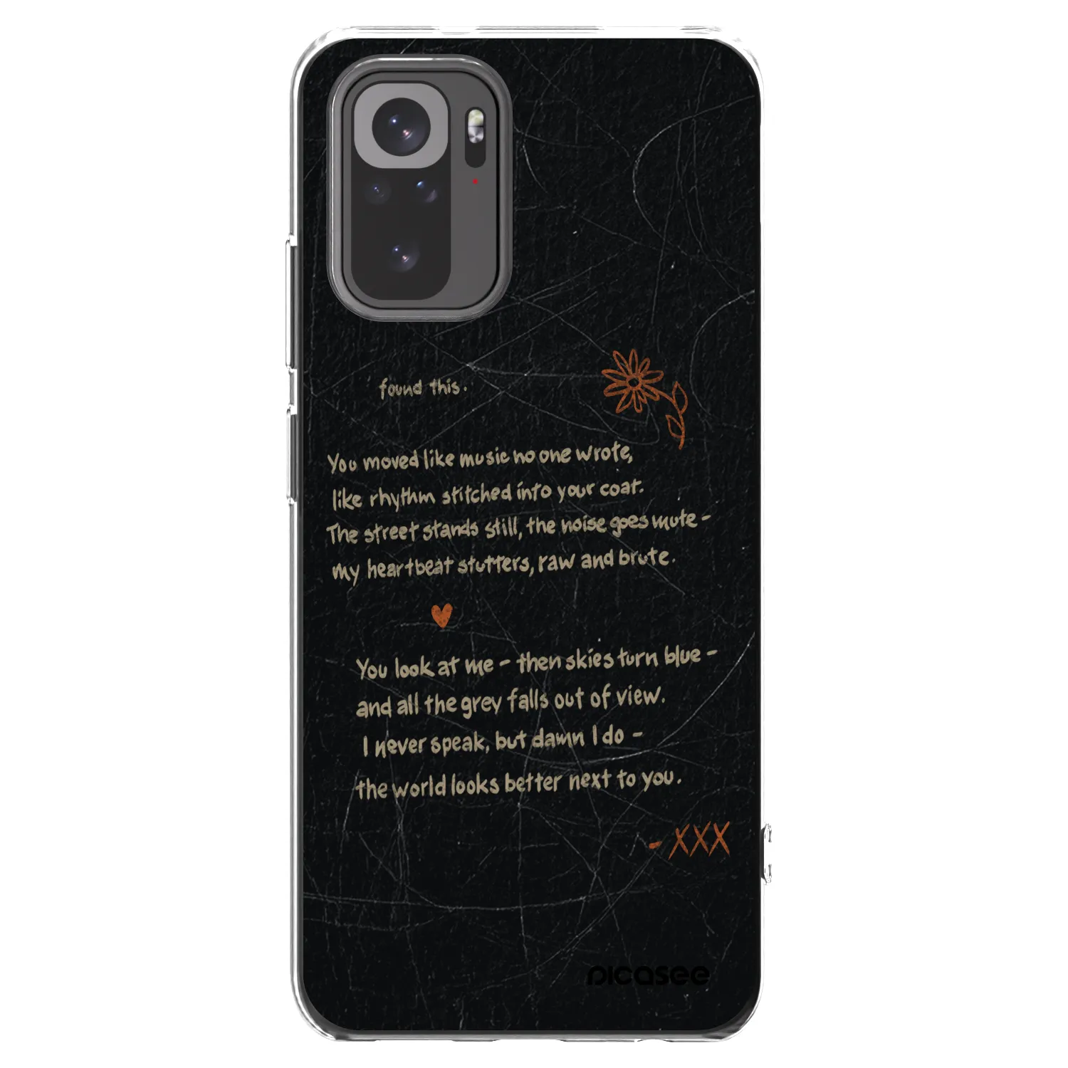 Picasee silikonski prozorni ovitek za Xiaomi Redmi Note 10S - POET