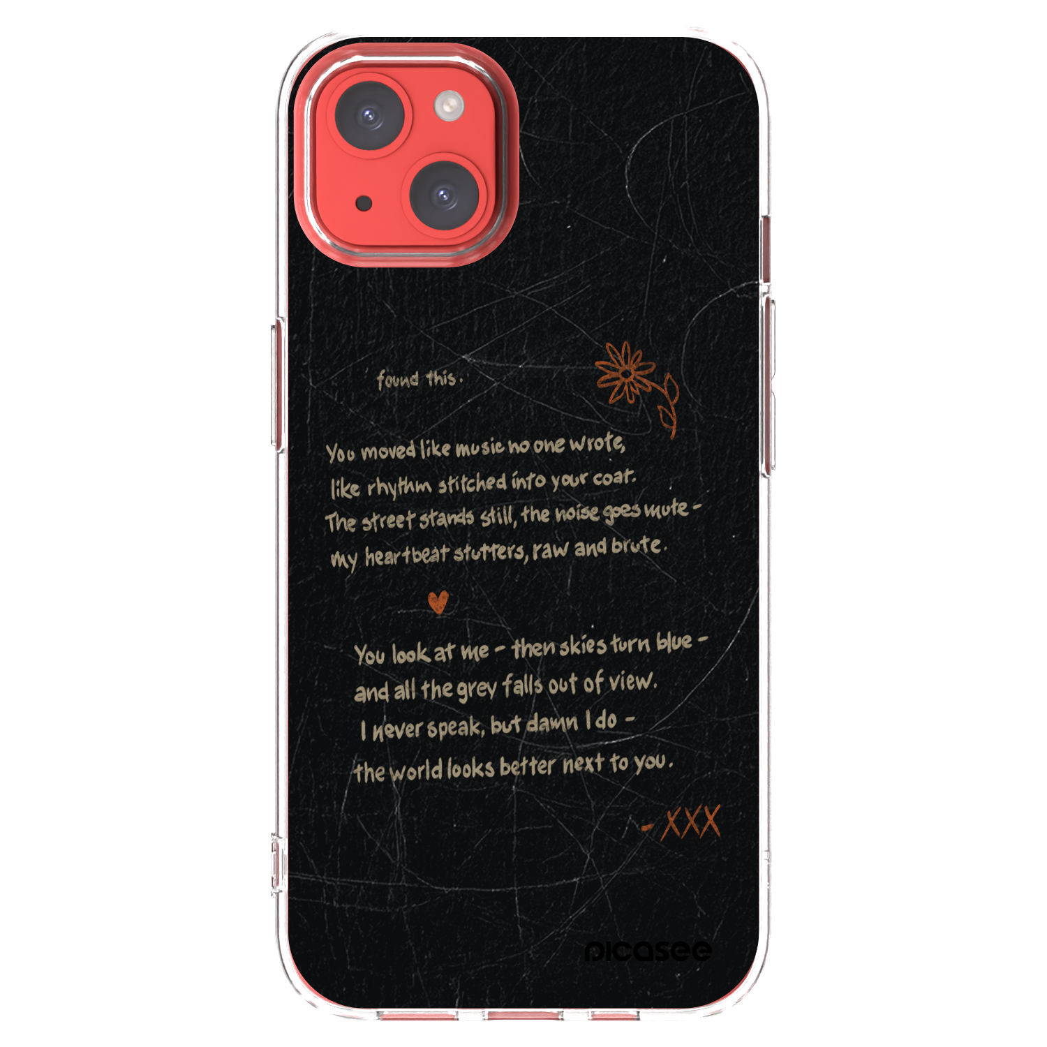 Picasee silikonski prozorni ovitek za Apple iPhone 13 - POET