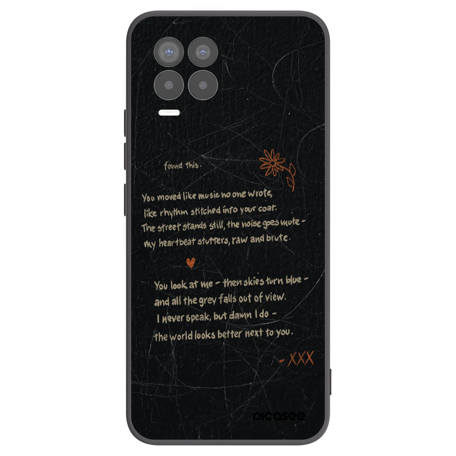 Picasee silikonski črni ovitek za Realme 8 4G - POET