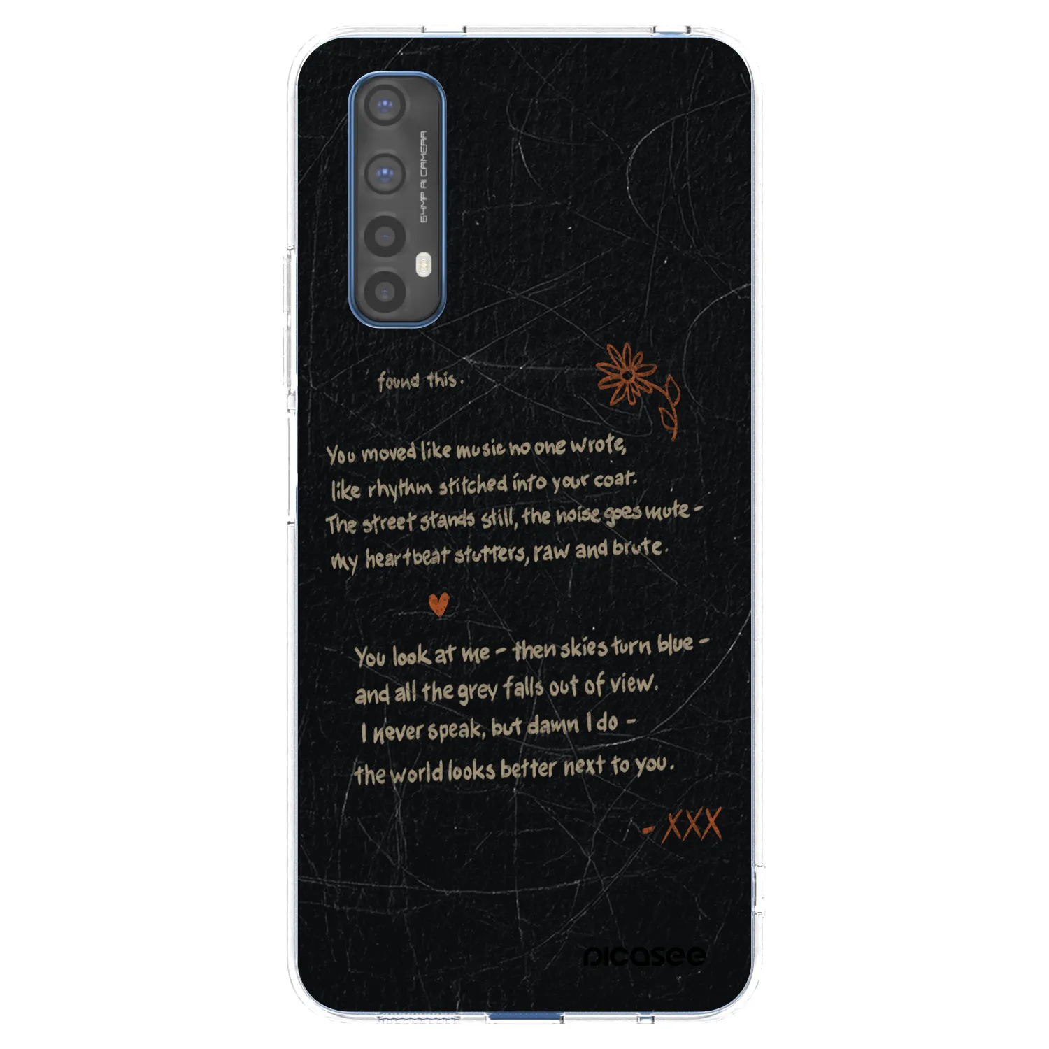 Picasee silikonski prozorni ovitek za Realme 7 - POET