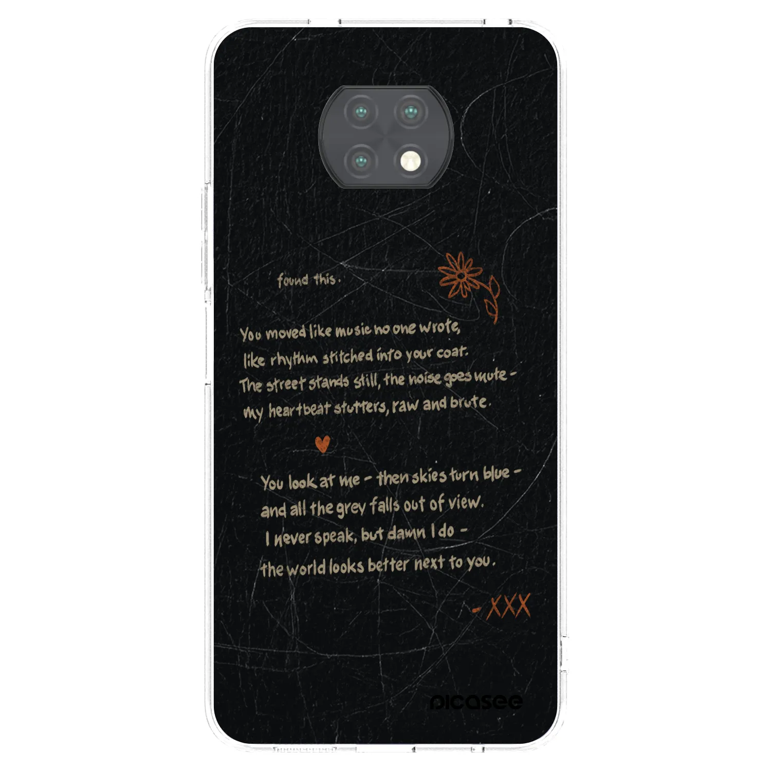 Picasee silikonski prozorni ovitek za Xiaomi Redmi Note 9T - POET