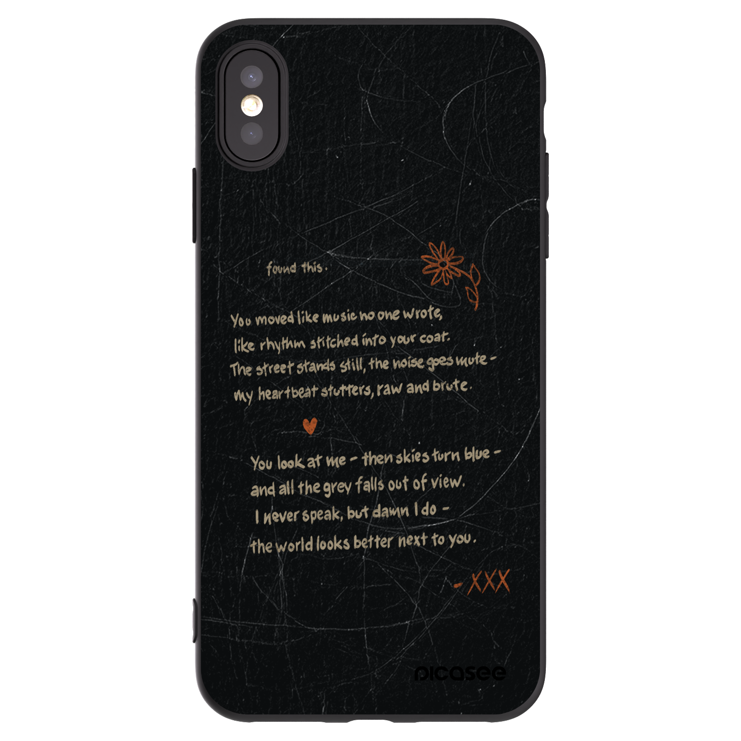 Picasee silikonski črni ovitek za Apple iPhone XS Max - POET