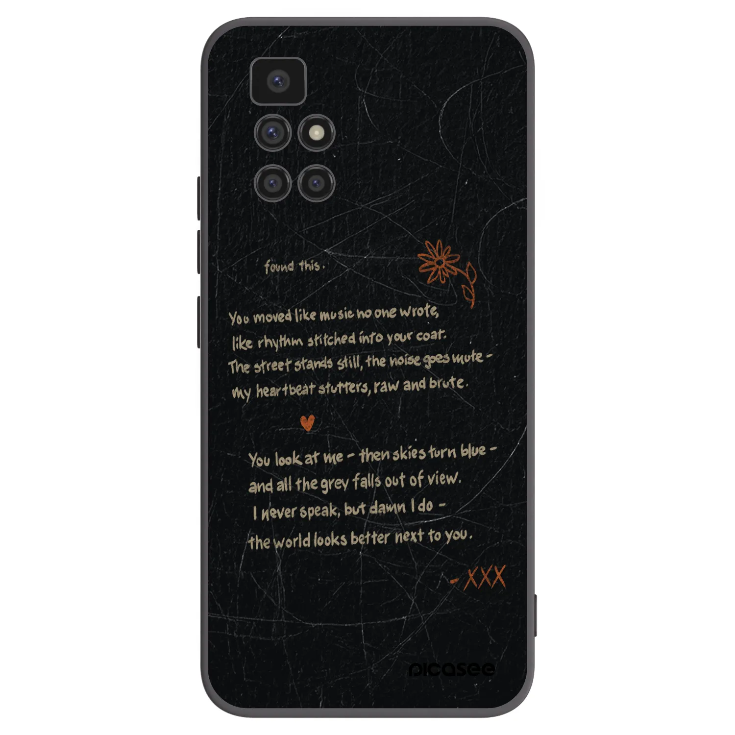 Picasee silikonski črni ovitek za Xiaomi Redmi 10 - POET
