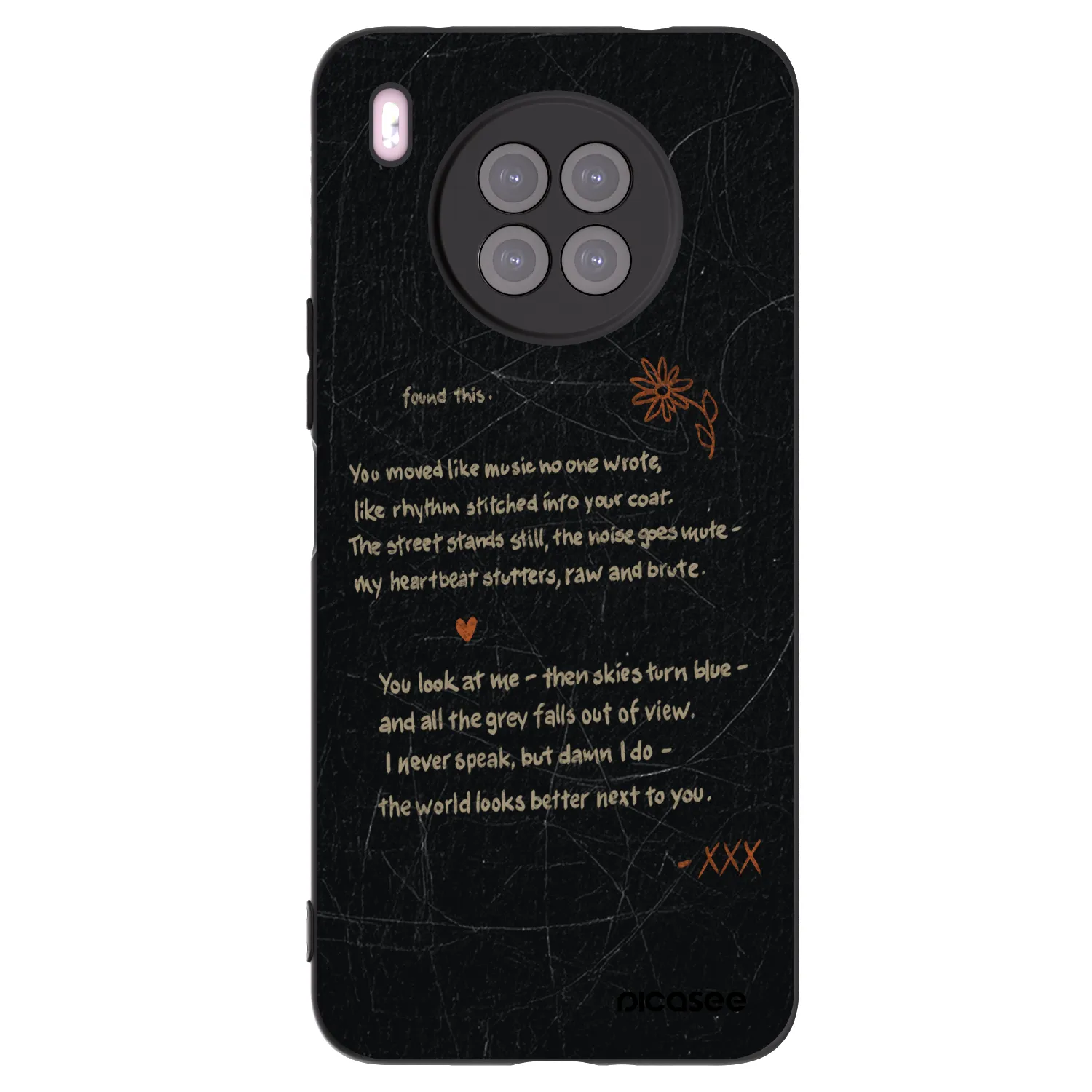 Picasee silikonski črni ovitek za Huawei Nova 8i - POET