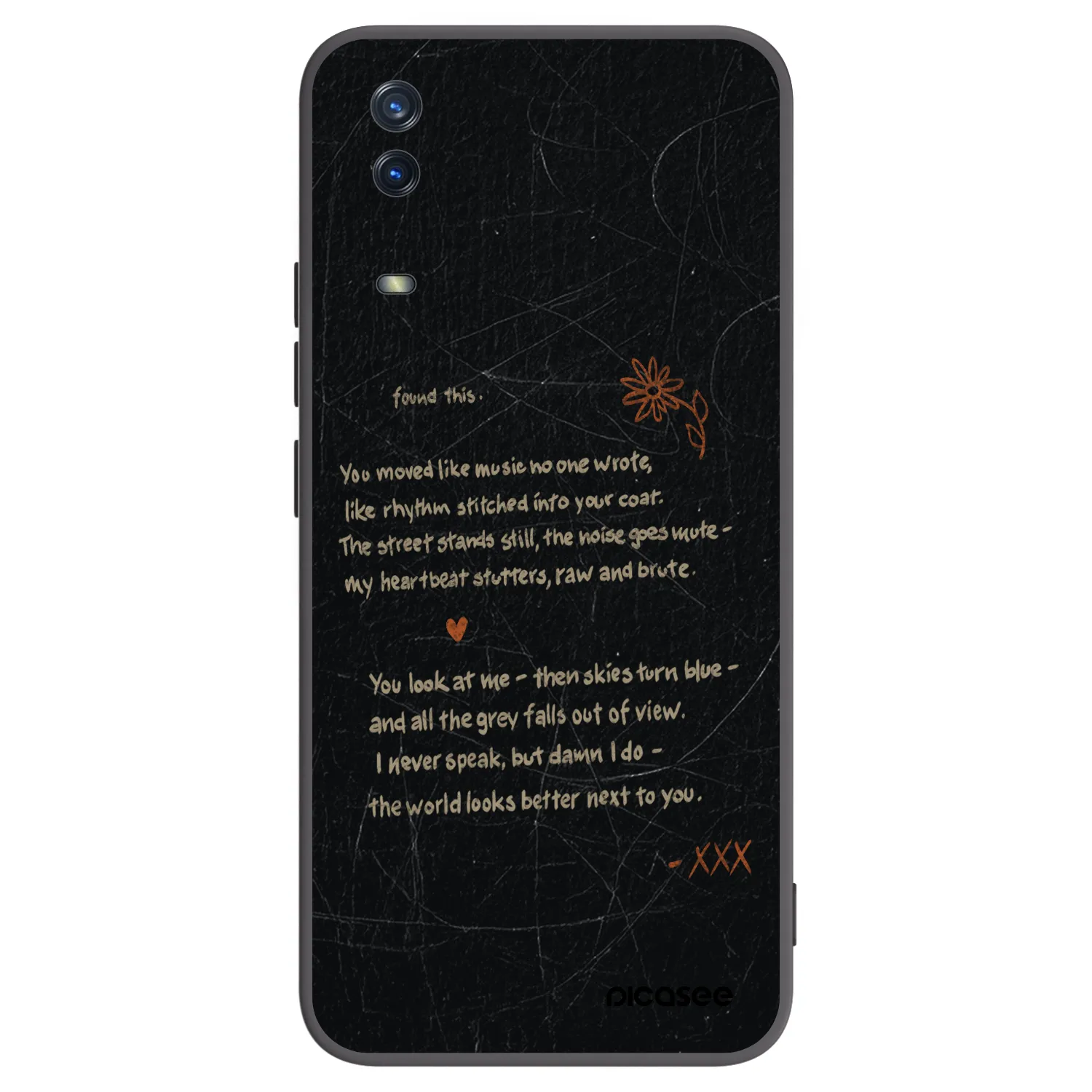 Picasee silikonski črni ovitek za Vivo Y11s - POET