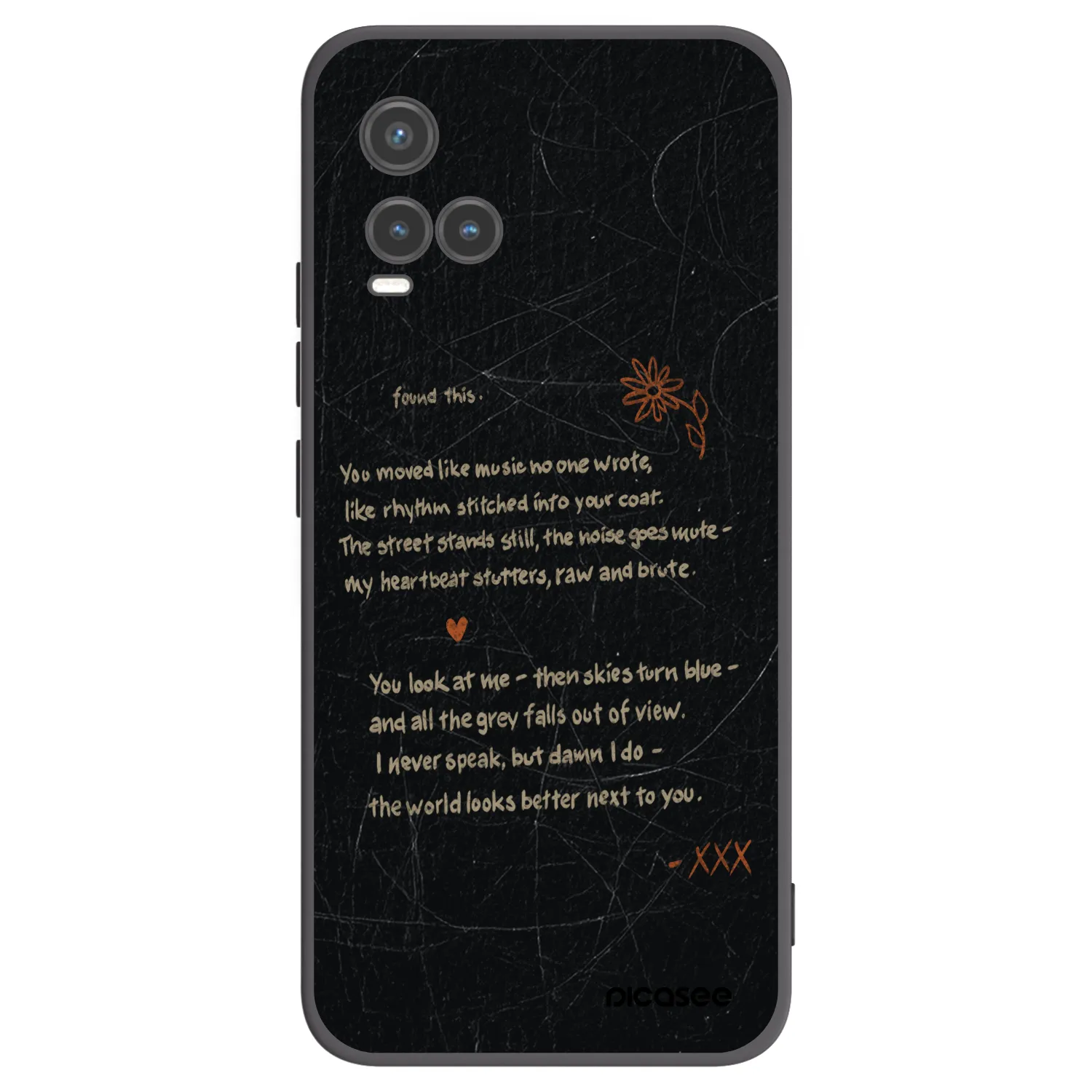 Picasee silikonski črni ovitek za Vivo Y33s - POET