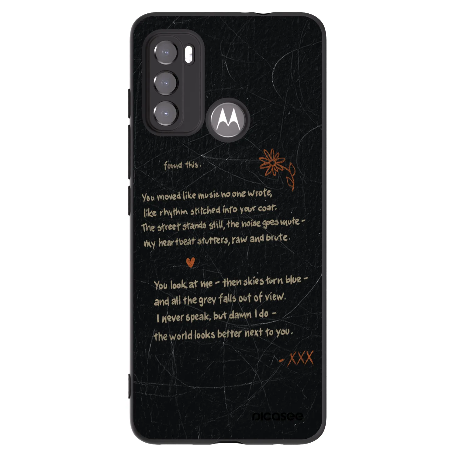 Picasee silikonski črni ovitek za Motorola Moto G60 - POET