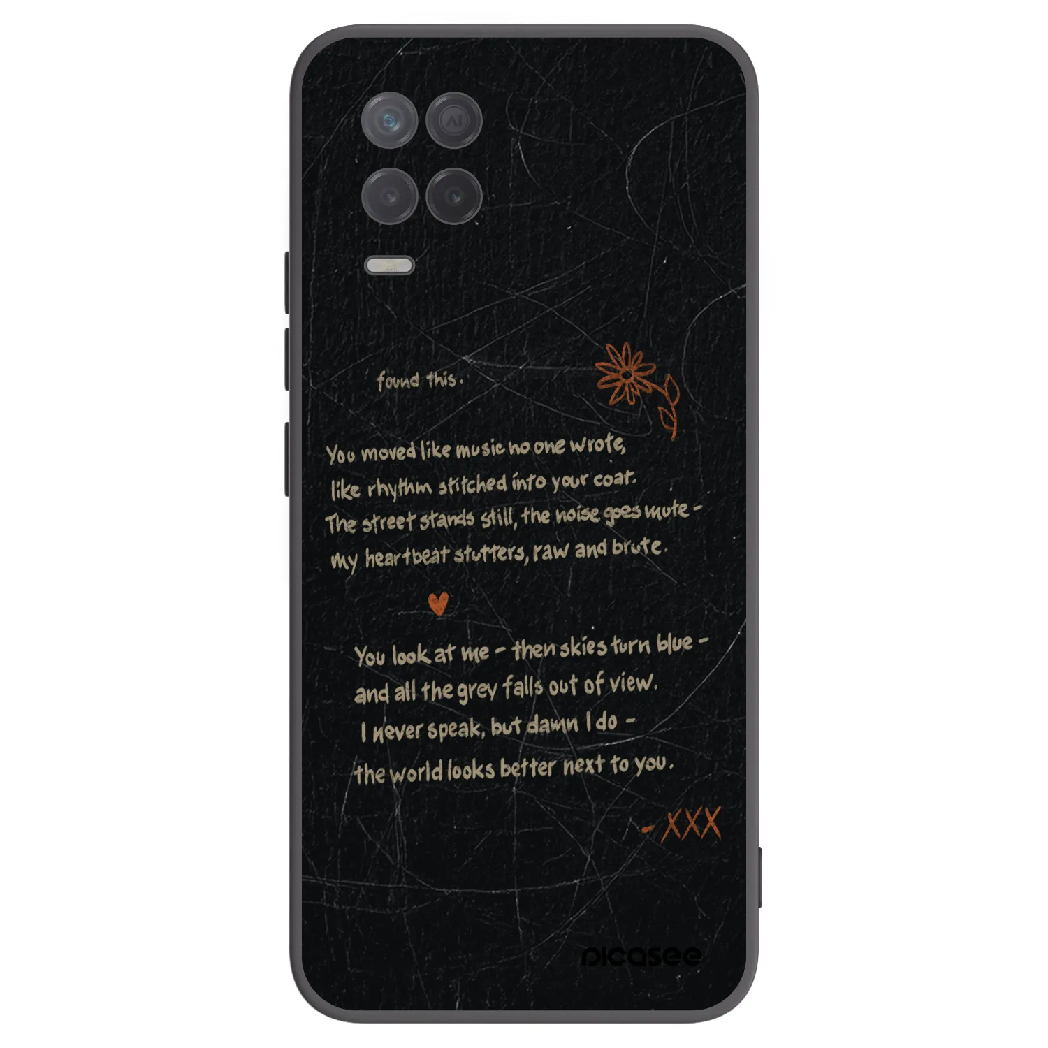 Picasee silikonski črni ovitek za Realme 8 5G - POET