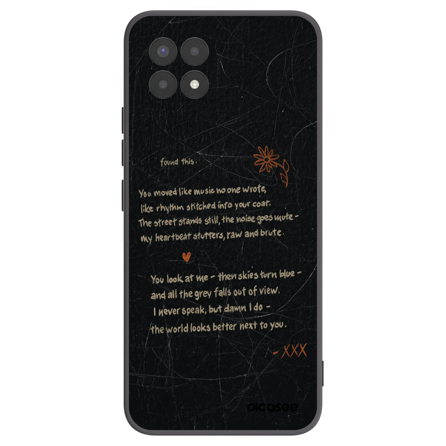 Picasee silikonski črni ovitek za Realme 8i - POET