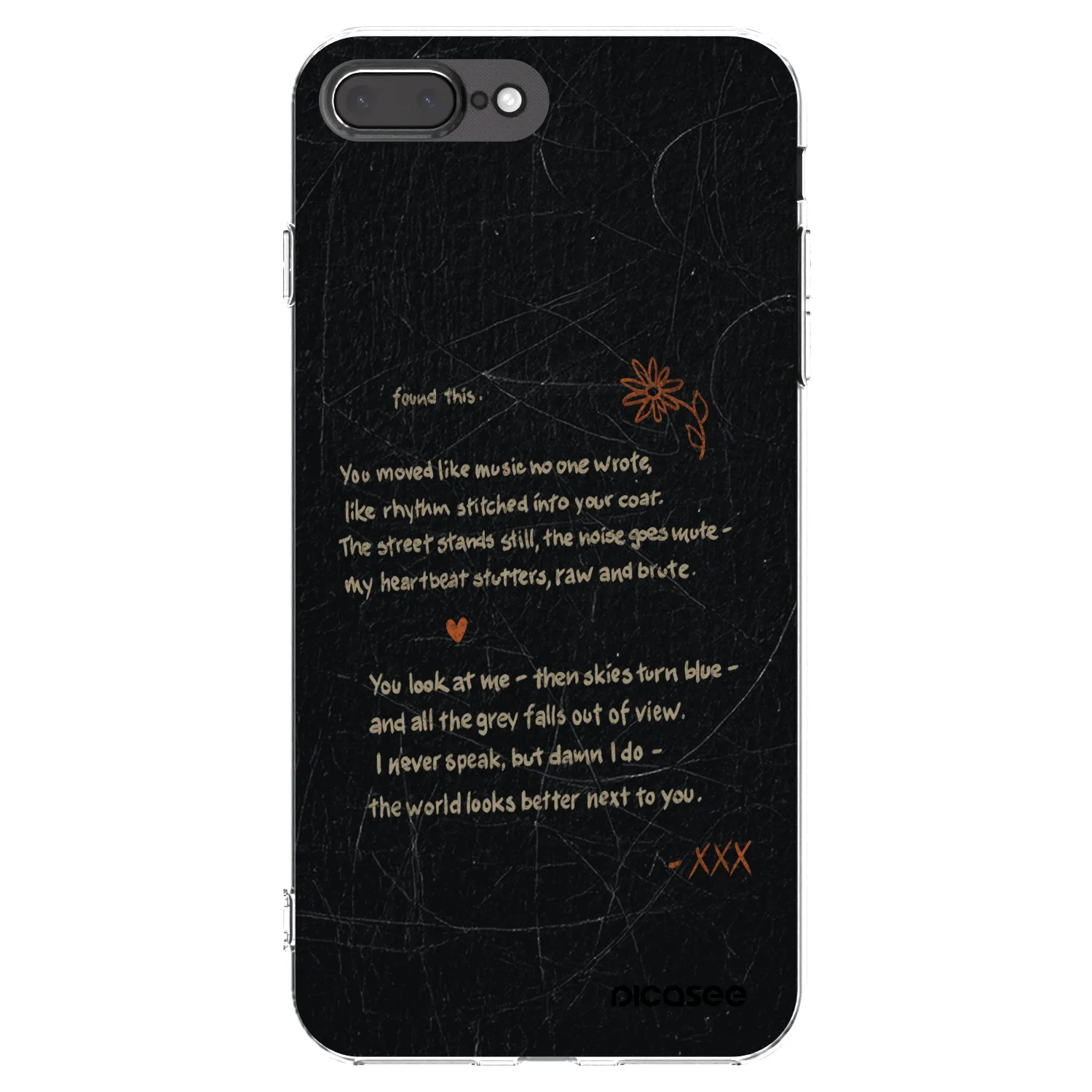 Picasee silikonski prozorni ovitek za Apple iPhone 7 Plus - POET
