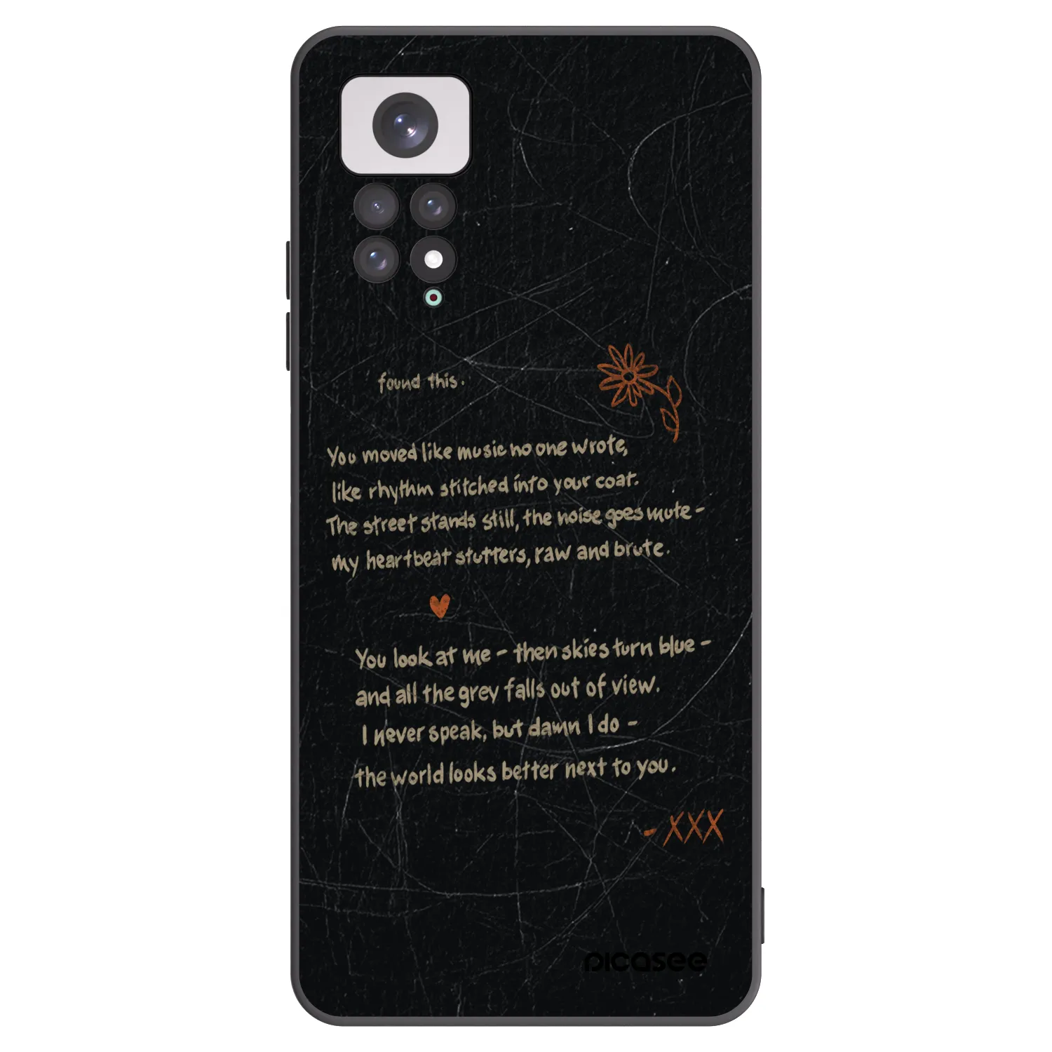 Picasee silikonski črni ovitek za Xiaomi Redmi Note 11 - POET