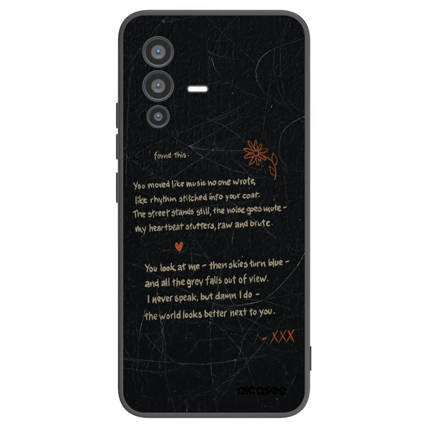 Picasee silikonski črni ovitek za Vivo V23 5G - POET