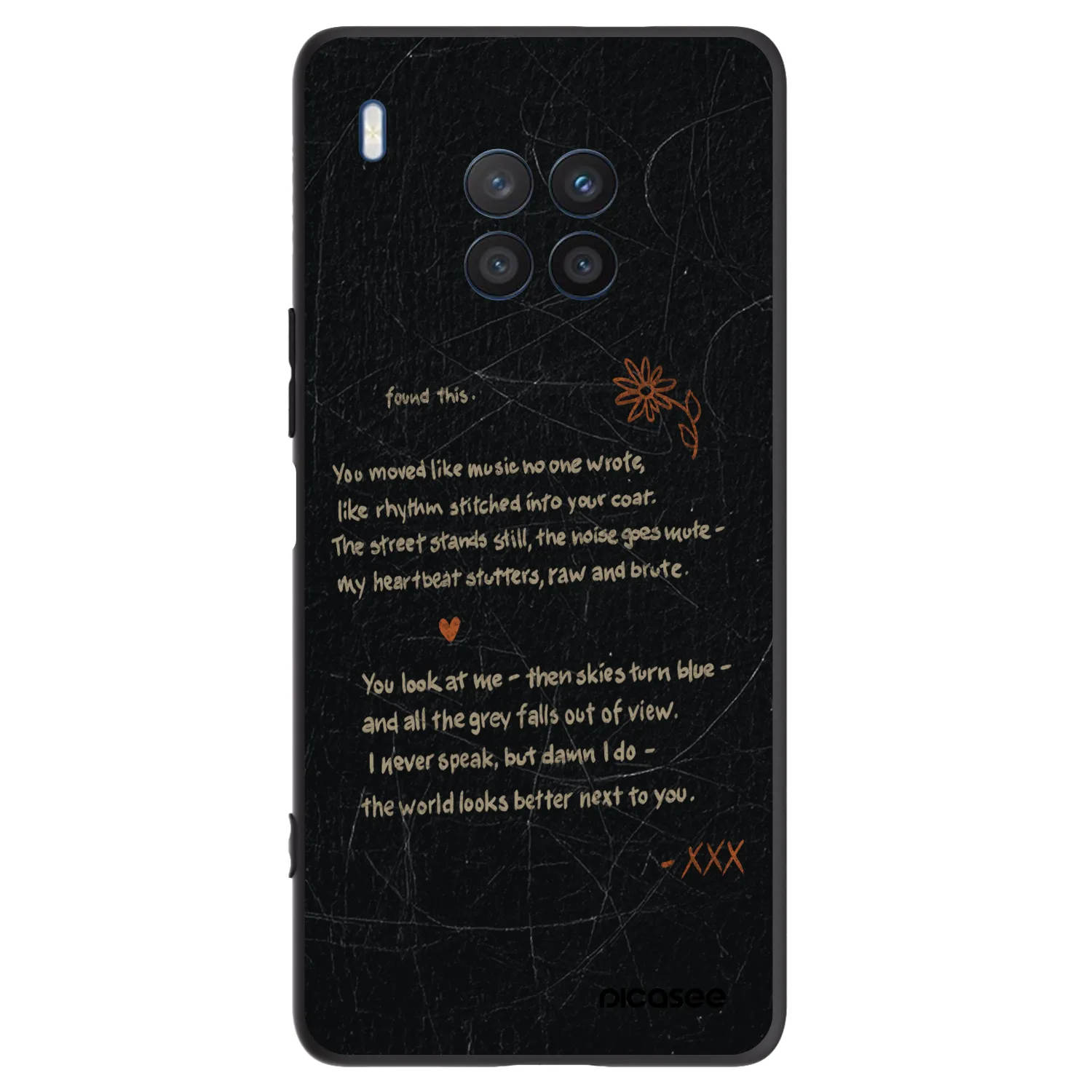 Picasee silikonski črni ovitek za Honor 50 Lite - POET
