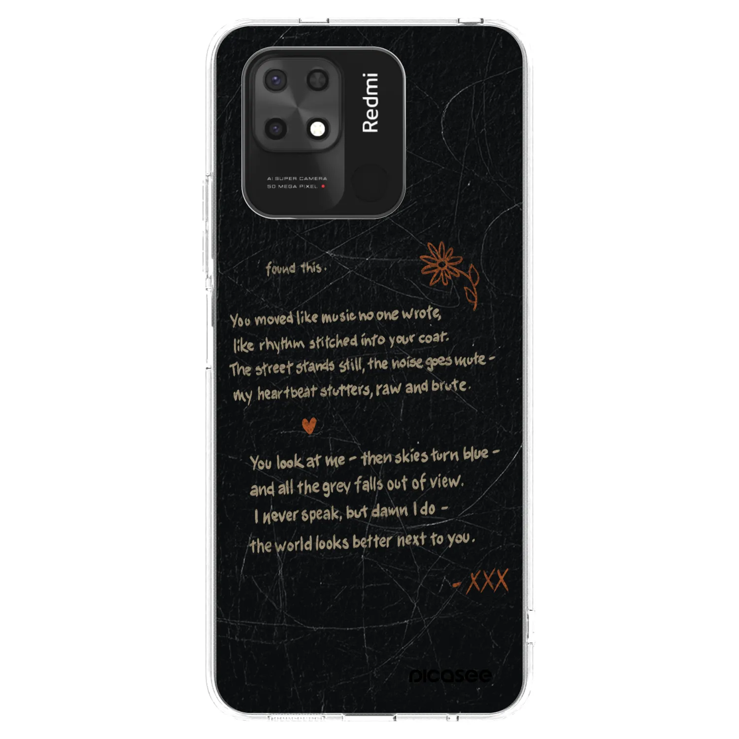 Picasee silikonski prozorni ovitek za Xiaomi Redmi 10C - POET