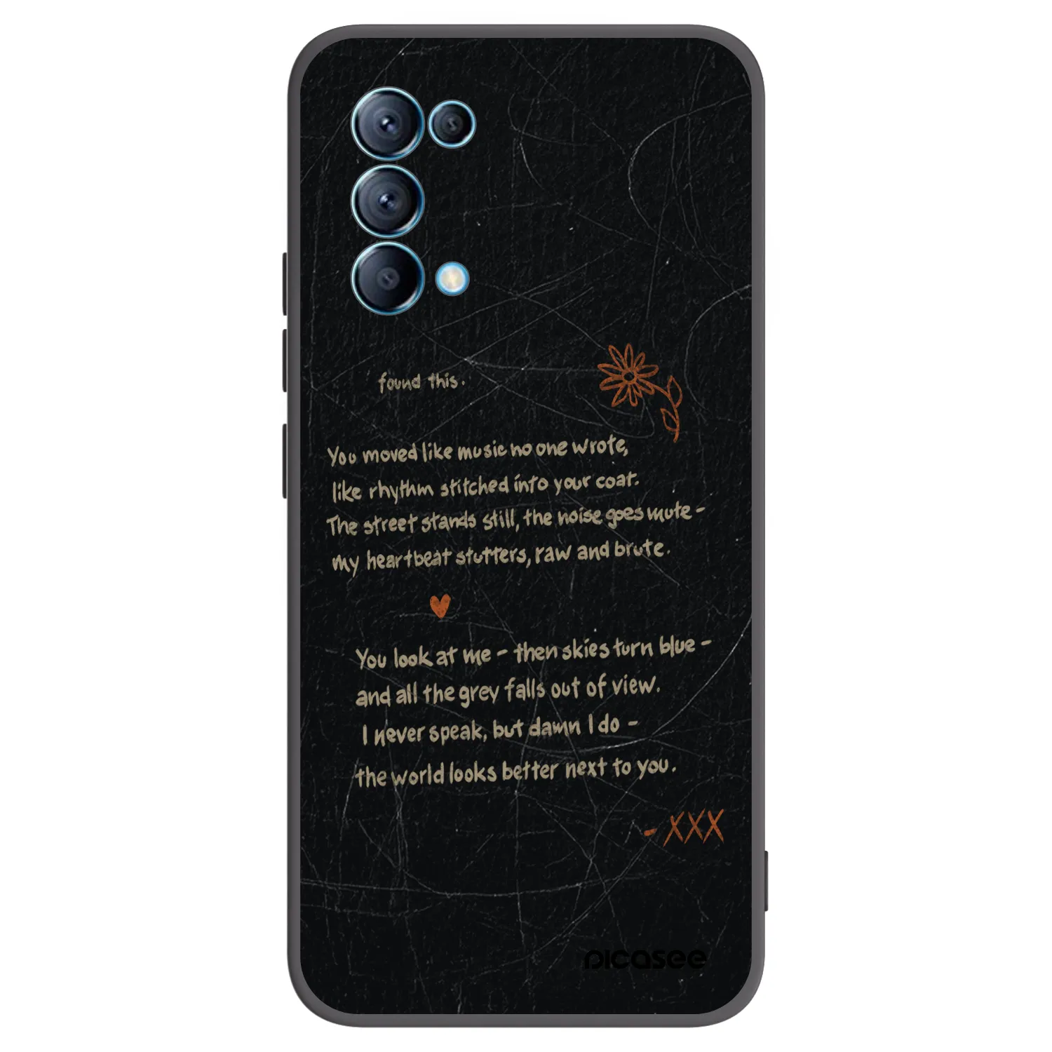 Picasee silikonski črni ovitek za OPPO Reno 5 5G - POET