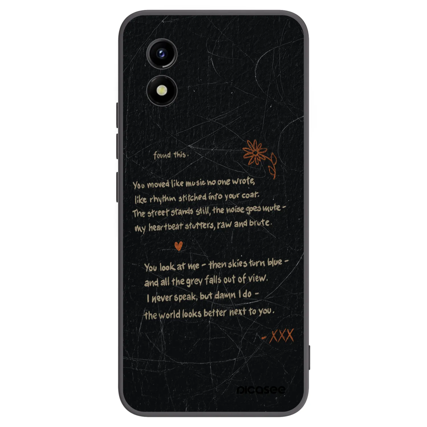 Picasee silikonski črni ovitek za Vivo Y01 - POET