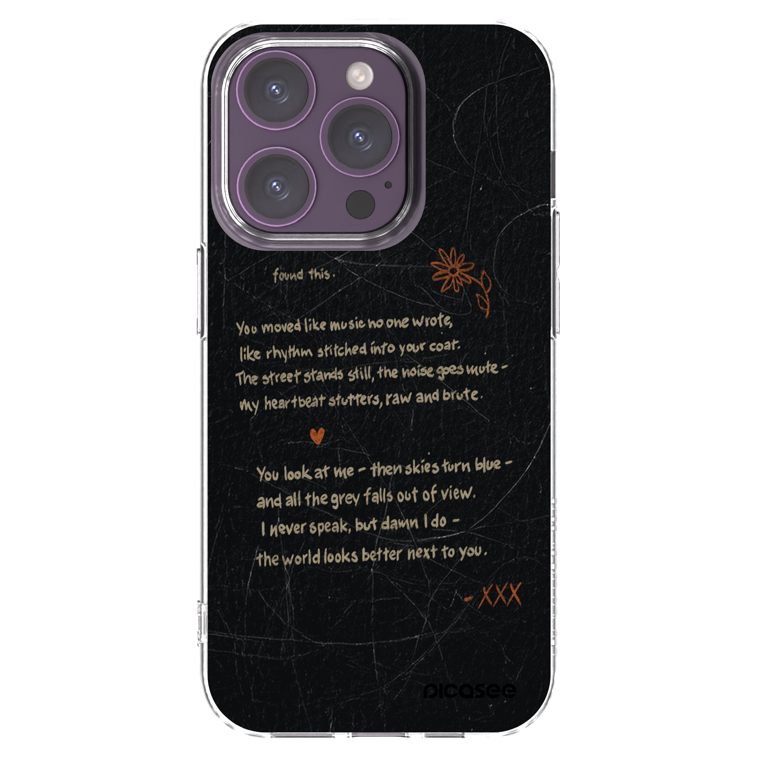 Picasee silikonski prozorni ovitek za Apple iPhone 14 Pro - POET