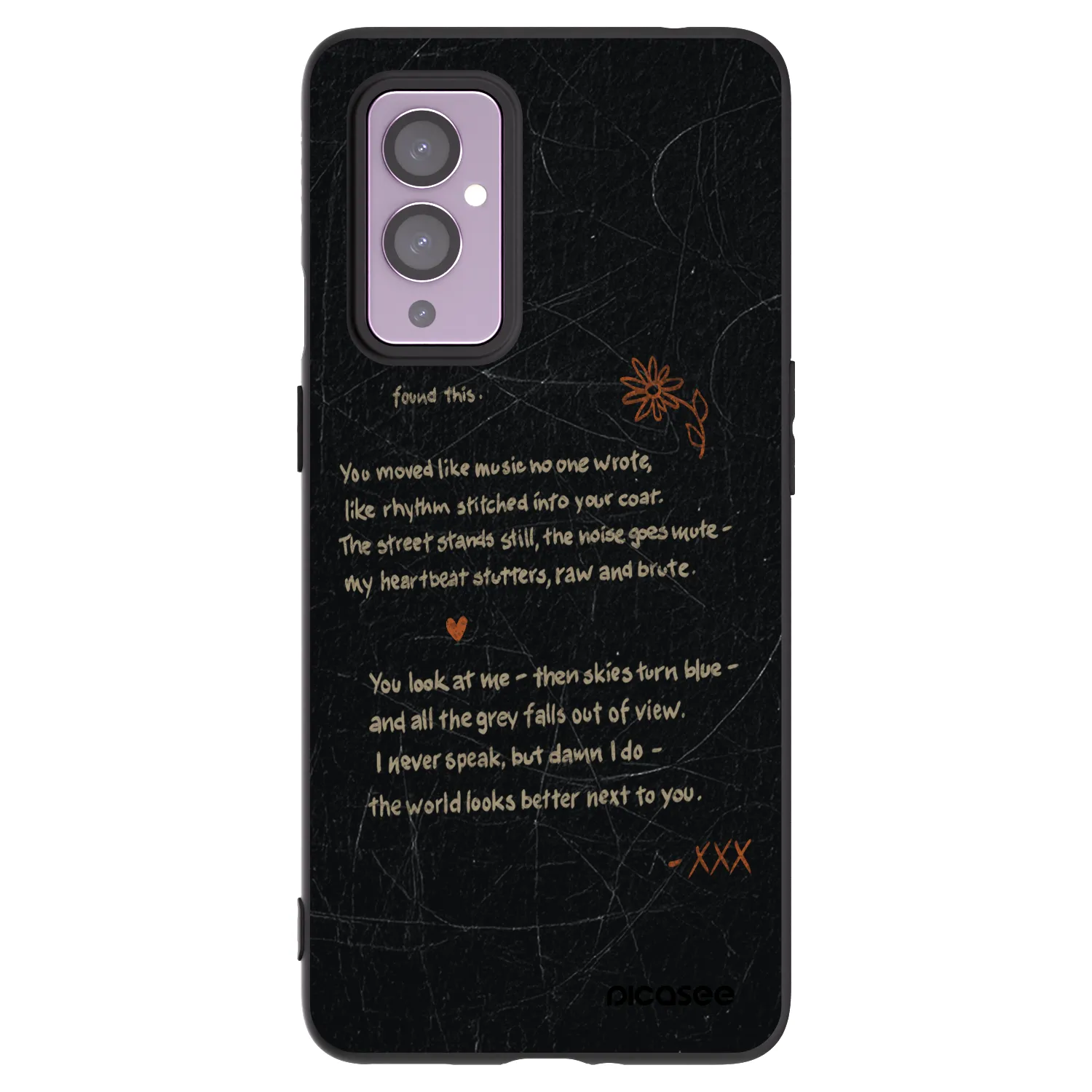 Picasee silikonski črni ovitek za OnePlus 9 - POET